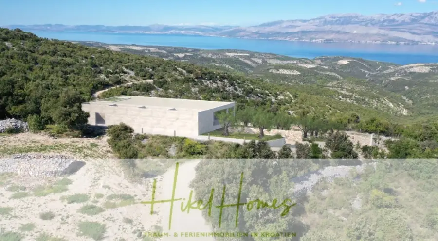 Direkter Blick auf das Meer - 2 Meerblick Rohbau-Villen mit Haupt- und Gästehaus in absoluter privater Lage